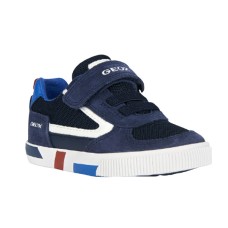 Casual-Sneaker Geox blue with scratches and laces