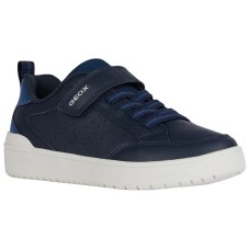 Παπούτσι Casual-Sneaker Geox σκούρο μπλε με σκρατς και κορδόνια
