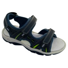 Gray Meridian sandal with scratches