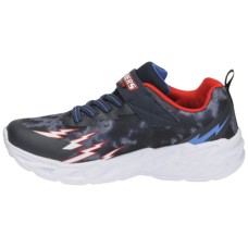 Sports blue Skechers with lights and scratches