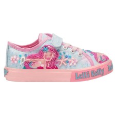 Παπούτσι Sneakers Lelli Kelly ροζ με σκρατς και κορδόνια 