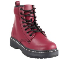 Lelli Kelly burgundy boot with zipper and laces