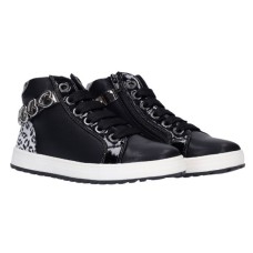 Asso boot black with zipper and laces