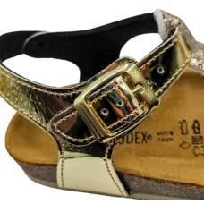 Biomodex gold sandal with buckle