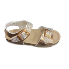 Childrenland gold slipper with buckle