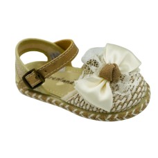 Childrenland beige espadrille sandal with buckle
