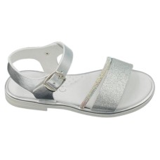 Silver Ricco sandal with buckle