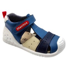 Titanitos blue shoe slipper with scratches