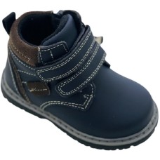 Happy Bee boot dark blue with scratches and zippers