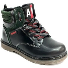 Black Meridian boot with laces and zippers