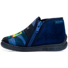 Children's mini-Max blue slippers with zipper