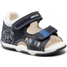 Geox dark blue-white sandal with scratches