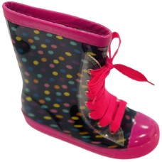 Baby boots Zak shoes black-pink 