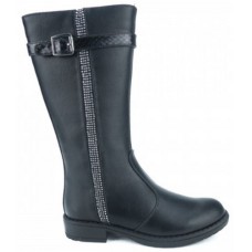 Black Asso boot with zipper