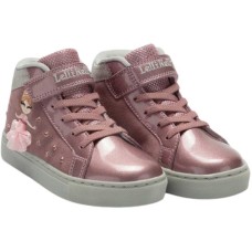 Pink Lelli Kelly boot with scratches and laces
