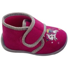 Children's slippers Zak shoes fuchsia with scratches