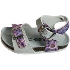 Biomodex silver sandal with buckle