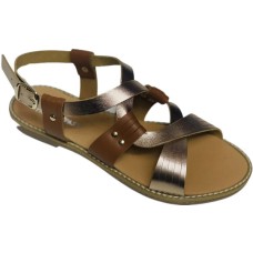Primi Passi gold-tampa sandal with buckle