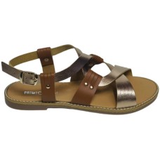 Primi Passi gold-tampa sandal with buckle